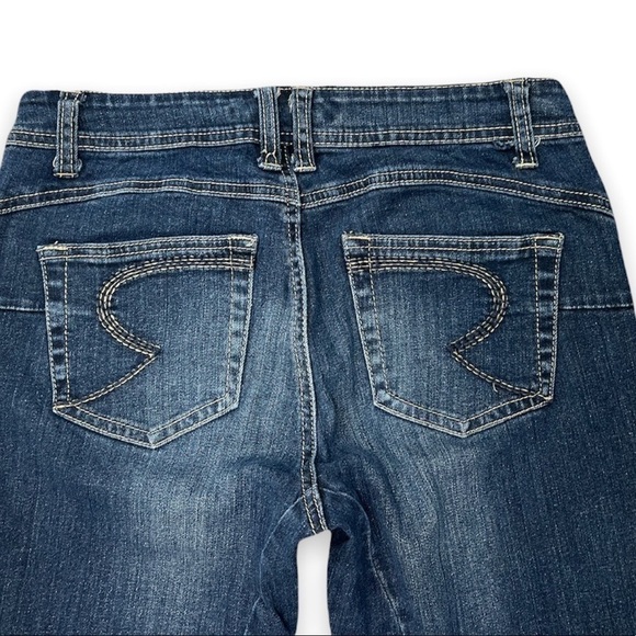 Revolt‎ Skinny Jeans Dark Wash Whiskers 5 Pocket Juniors 5 Tall - Picture 6 of 8